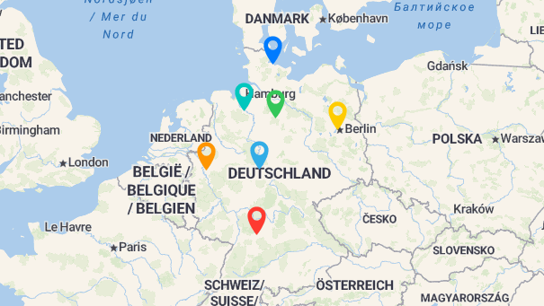 Map of company locations