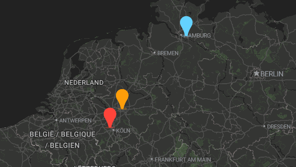 Map of company locations