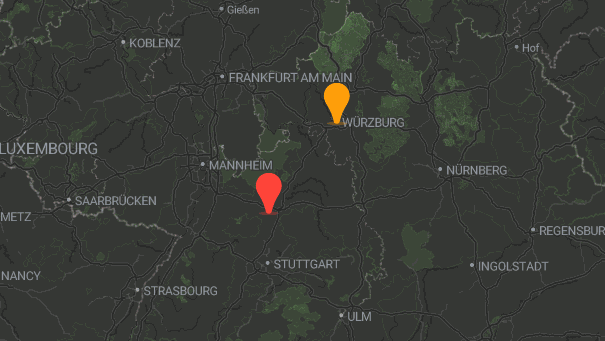 Map of company locations