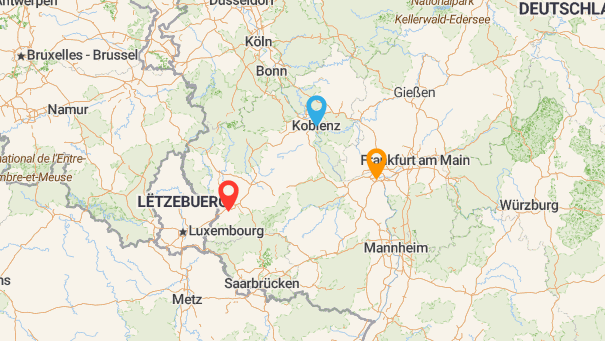 Map of company locations