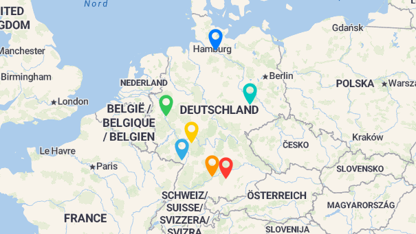 Map of company locations
