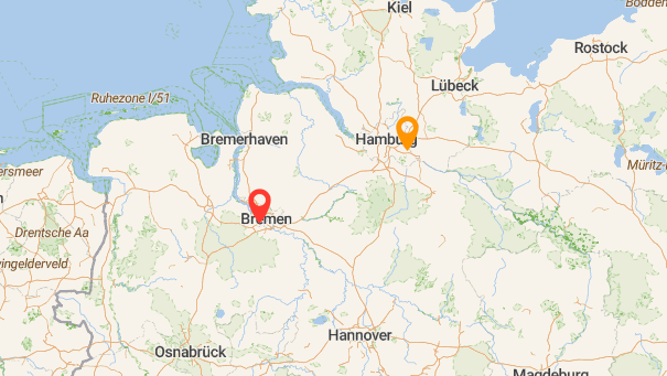 Map of company locations