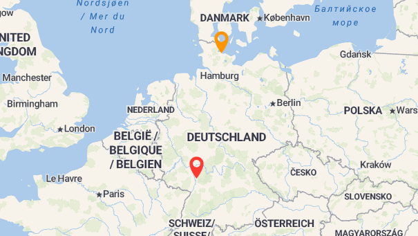 Map of company locations
