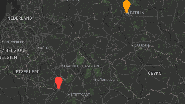 Map of company locations