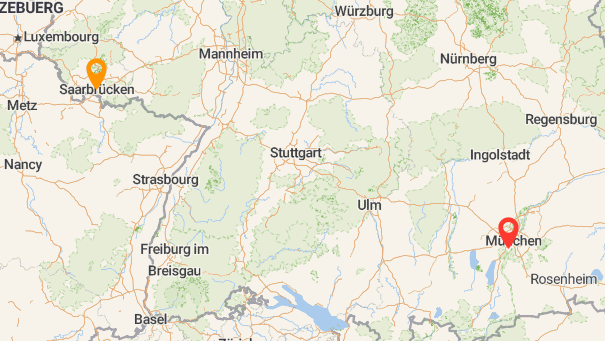 Map of company locations