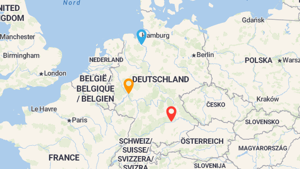 Map of company locations