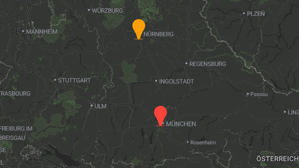 Map of company locations