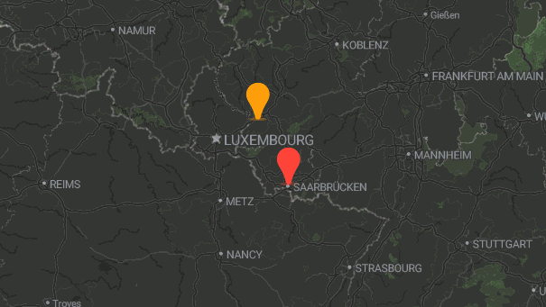 Map of company locations