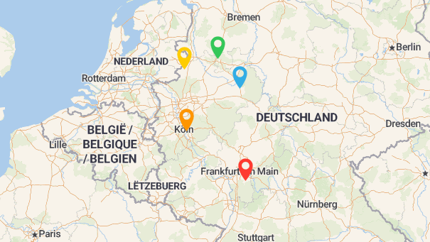 Map of company locations