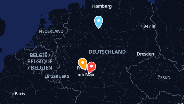 Map of company locations