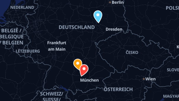 Map of company locations