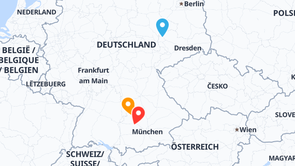 Map of company locations