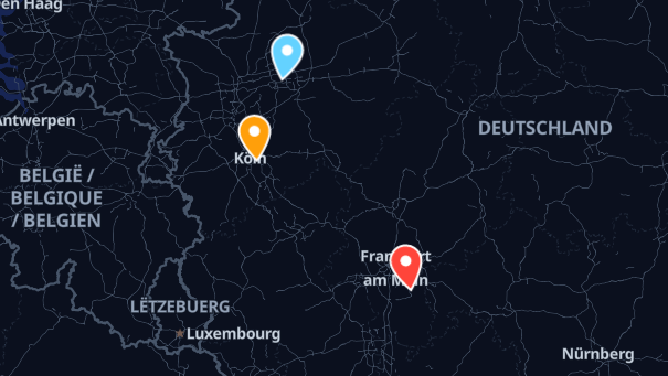Map of company locations