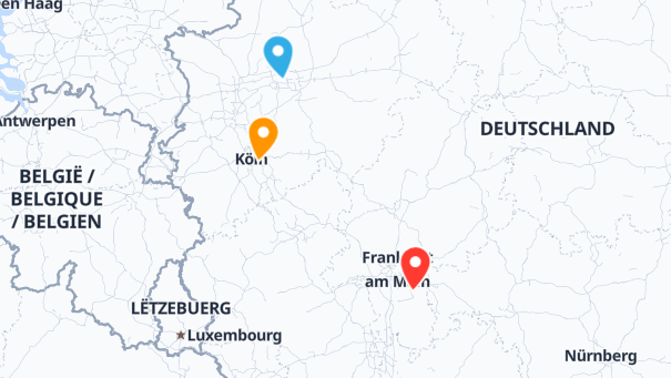 Map of company locations