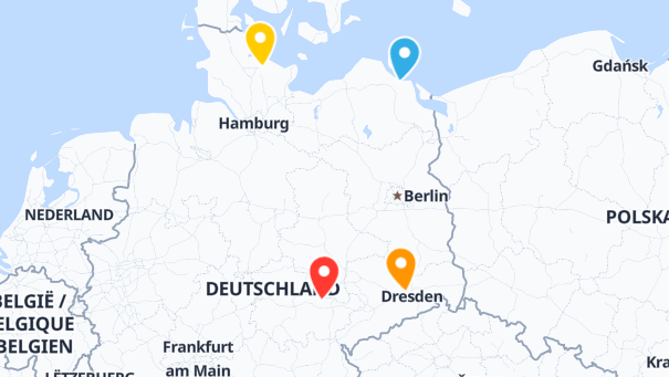Map of company locations