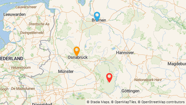 Map of company locations