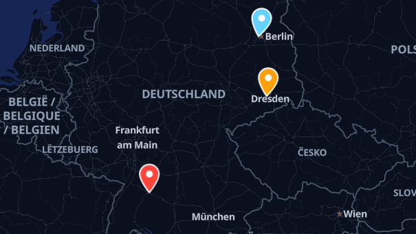 Map of company locations