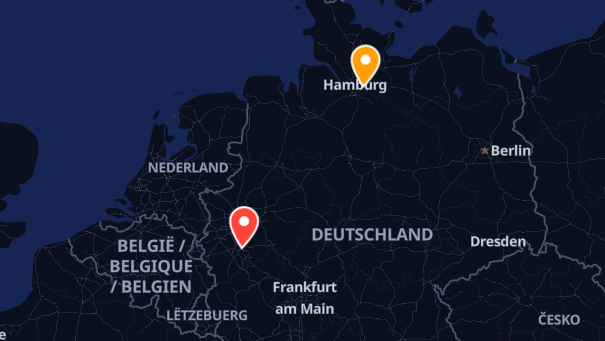 Map of company locations