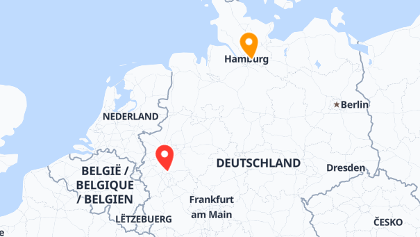 Map of company locations