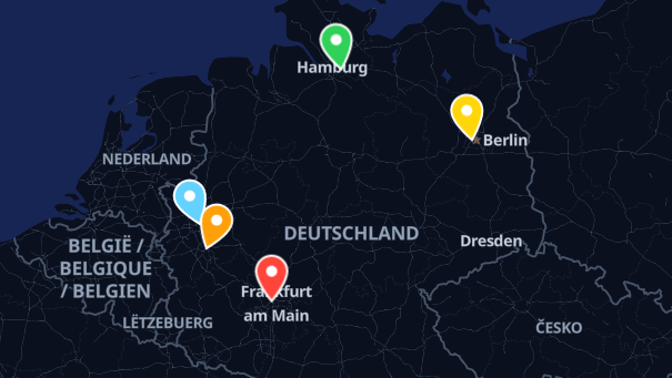 Map of company locations