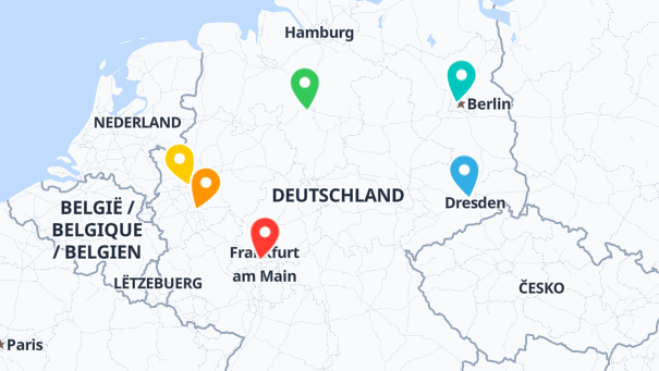 Map of company locations