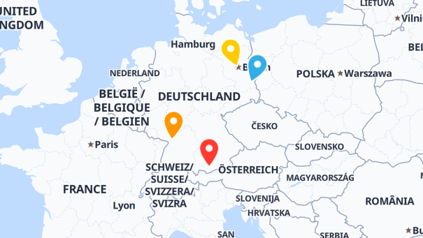 Map of company locations