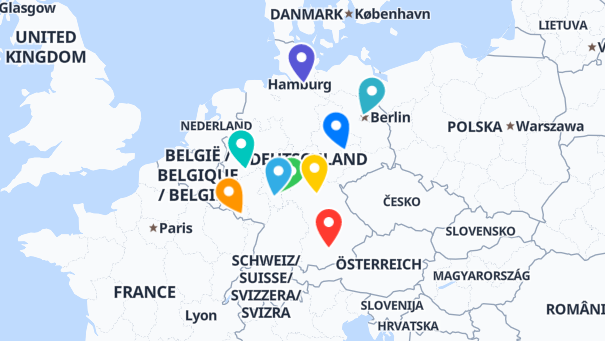 Map of company locations