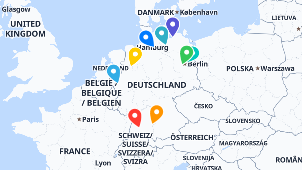 Map of company locations