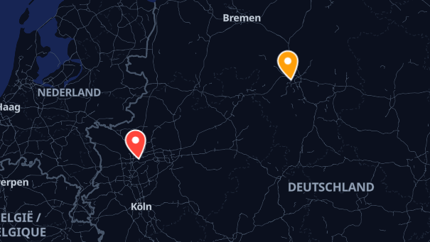 Map of company locations