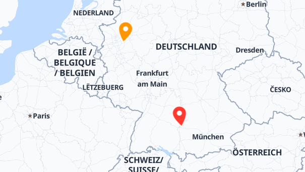 Map of company locations