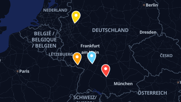Map of company locations