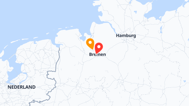 Map of company locations