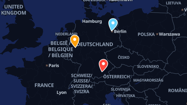 Map of company locations