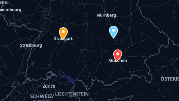 Map of company locations