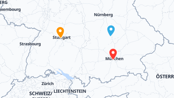 Map of company locations