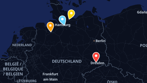 Map of company locations