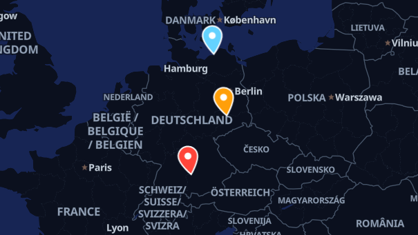 Map of company locations