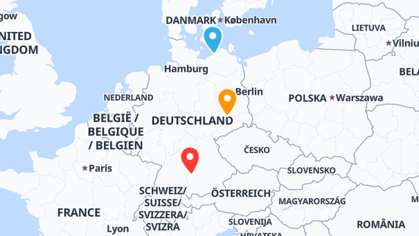 Map of company locations