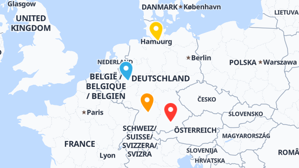 Map of company locations