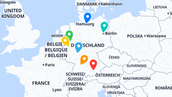 Map of company locations