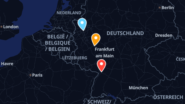Map of company locations