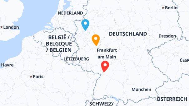 Map of company locations