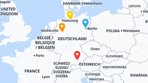 Map of company locations