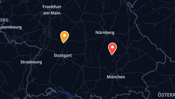Map of company locations