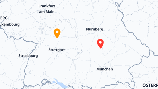Map of company locations