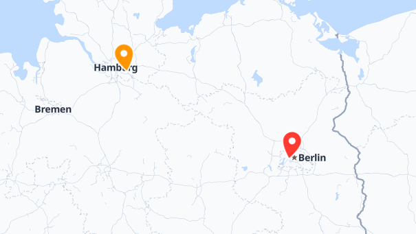 Map of company locations