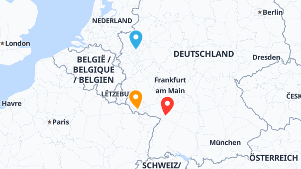 Map of company locations