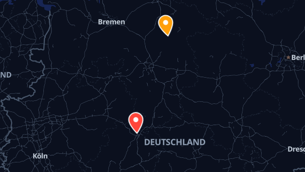 Map of company locations
