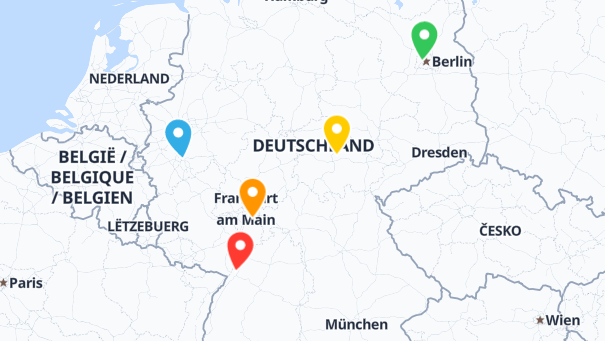 Map of company locations