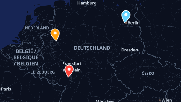 Map of company locations